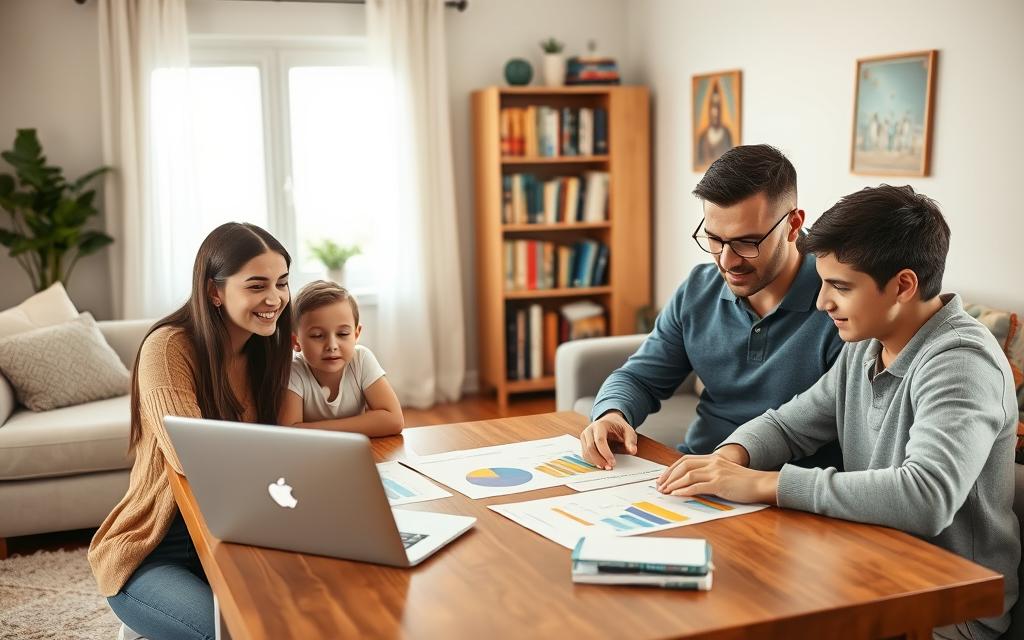 finanças pessoais em família